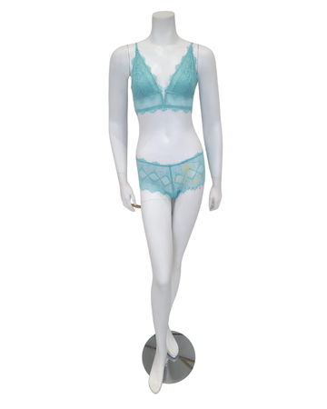 Cosabella ALLUR1301 + 0771 Blue Capri Allure Bralette & Hotpant Set myselflingerie.com